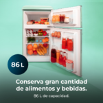 Frigorífico dos puertas - CECOTEC Bolero CoolMarket 2D Origin 86 Green E, Altura 893 mm, Capacidad 86 l, 300 - Imagen 2