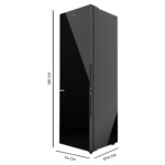 Frigorífico combi - Cecotec Bolero CoolMarket Combi 250 Black Glass E, Capacidad 250 litros, Altura 180.5 cm, Total No Frost, Clase E, Black - Imagen 4