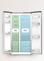 Frigorífico combi - CREATE FRIDGE STUDIO SIDE BY SIDE 550, Altura 201 cm, Blanco roto - Imagen 5