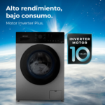 Lavadora carga frontal - CECOTEC Bolero DressCode 7150 Inverter Steel A, 7 kg, 12 programas, 300 - Imagen 5