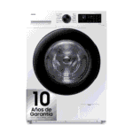 Lavadora carga frontal - Samsung WW90CGC04DAEEC, 9 kg, 1400 rpm, EcoBubble™, Función WiFi con SmartThings, Blanco