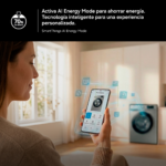 Lavadora carga frontal - Samsung WW90CGC04DAEEC, 9 kg, 1400 rpm, EcoBubble™, Función WiFi con SmartThings, Blanco - Imagen 7