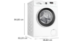 Lavadora carga frontal - Bosch WGE03200ES,Serie 2, 8 kg, 1.200 rpm, 13 programas,  Higiene Plus, Motor EcoSilence,  Blanco - Imagen 4