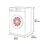 Lavadora carga frontal - BEKO B1XW752WSPT, 7 kg, 1200 Rpm, Motor ProSmart Inverter, 15 Programas, Blanco - Imagen 2