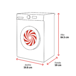 Lavadora carga frontal - Bosch WAN24200EP, serie 4, 9 kg, 1200 rpm, 15 programas, Speed Perfect,  Blanco - Imagen 2