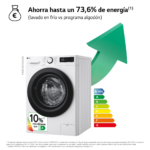 Lavadora carga frontal - LG F4WR5010A6W, 10 kg, 1400 rpm, 11 programas, AI Direct Drive™,  Steam™, Blanco - Imagen 3