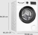 Lavadora carga frontal - Bosch WGG254Z4ES, Serie 6, 10 kg, 1400 rpm, 15 programas, Iron Assist anti arrugas, Speed Perfect, Blanco - Imagen 6