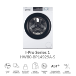 Lavadora carga frontal - Haier I-Pro Series 1 HW80-BP14929A-S, 8 kg, 1400 rpm, Motor Inverter, Función Vapor, Antibacterias, Blanco - Imagen 4