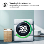 Lavadora carga frontal - LG F0P3CYV2W, 20 kg, 1000 rpm, 14 programas, TurboWash™ 360˚, Steam™, Blanco - Imagen 6