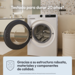 Lavadora carga frontal - Candy BR 48SBL6-S, 8 kg, 1400 rpm, 16 Programas, Inverter, WiFi y Bluetooth, Blanco - Imagen 5