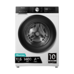 Lavadora carga frontal - Hisense WF3S1043BW3, 10 kg, 1400 rpm, 19 programas, A-20%, WiFi, Blanco