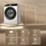 Lavadora carga frontal - Hisense WF3S1043BW3, 10 kg, 1400 rpm, 19 programas, A-20%, WiFi, Blanco - Imagen 3