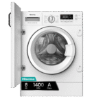 Lavadora integrable - Hisense WF3M841BWIES, 8 kg, 1400 rpm, 15 programas, Secado Allergy Care, Clase A, Sin Panelar
