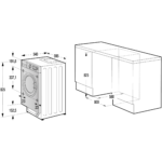 Lavadora integrable - Hisense WF3M841BWIES, 8 kg, 1400 rpm, 15 programas, Secado Allergy Care, Clase A, Sin Panelar - Imagen 2