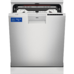 Lavavajillas - AEG FFB76717PM, 14 servicios, 9 programas, 60 cm, Tercera bandeja, programa ExtraHygiene, Inox