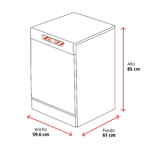 Lavavajillas - AEG FFB76717PM, 14 servicios, 9 programas, 60 cm, Tercera bandeja, programa ExtraHygiene, Inox - Imagen 2