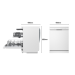 Lavavajillas - LG DF273FW,  14 servicios, 10 programas, 60 cm,  QuadWash™, Blanco - Imagen 3