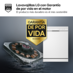 Lavavajillas - LG DF273FW,  14 servicios, 10 programas, 60 cm,  QuadWash™, Blanco - Imagen 4