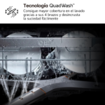 Lavavajillas - LG DF273FW,  14 servicios, 10 programas, 60 cm,  QuadWash™, Blanco - Imagen 6