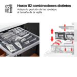 Lavavajillas - LG DF273FW,  14 servicios, 10 programas, 60 cm,  QuadWash™, Blanco - Imagen 7