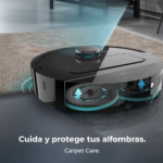 Robot friegasuelos - Cecotec Conga X50, 50 W, 240 min autonomía, Navegación láser, Fregado spin, 15000 Pa, Negro - Imagen 8
