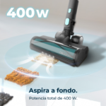 Aspirador escoba - CECOTEC Cecotec Conga Rockstar 2500 Thunder Powerhead, 400 W, Potencia de succión 120 AirWatt, Depósito 500 ml, Autonomía 120 min, 300 - Imagen 4