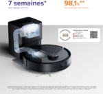 Robot friegasuelos - ROBOROCK Q10 VF+, 45 W, Potencia de succión 10000 kPa, Depósito 0,5 l, Autonomía 150min, Negro - Imagen 4