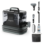 Aspirador de tapicerías - Rowenta Clean IT IN5021, Limpia tapicerías y manchas, Depósito extraíble, 2.3L, Hasta 13.5 kPa, 750w, Autolimpieza, Negro