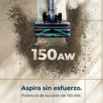 Aspirador escoba - Cecotec Conga Rockstar RS70 Pet Flex, 500 W, 65 min Autonomía, Sin Bolsa, Cepillo para Animales, Negro/Dorado - Imagen 2