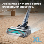Aspirador escoba - Cecotec Conga Rockstar RS70 Pet Flex, 500 W, 65 min Autonomía, Sin Bolsa, Cepillo para Animales, Negro/Dorado - Imagen 4