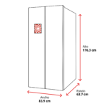 Frigorífico americano - Cecotec Bolero CoolMarket SBS 430 Inox E, Total No Frost, 177 cm, 430 L, Multi Air Flow, Motor Inverter Plus, Inox - Imagen 2