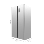 Frigorífico americano - Cecotec Bolero CoolMarket SBS 430 Inox E, Total No Frost, 177 cm, 430 L, Multi Air Flow, Motor Inverter Plus, Inox - Imagen 4