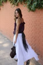 Falda algodón pico blanco - Imagen 2