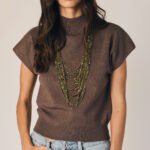Jersey cuello alto manga corta topo