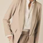 Blazer fluida básica beige