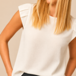 Camiseta volante manga blanco