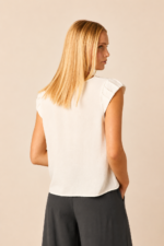 Camiseta volante manga blanco - Imagen 2